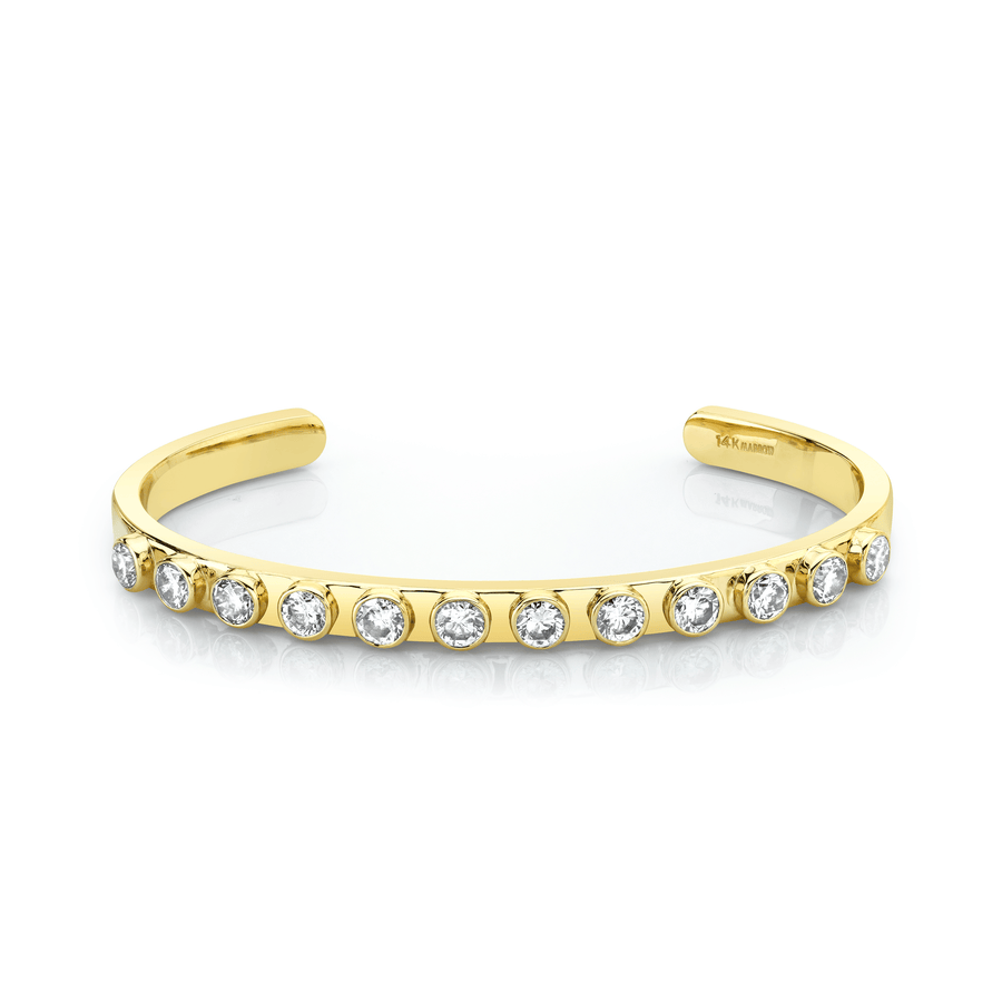 Marrow Fine Jewelry White Diamond Cuff Bracelet [Yellow Gold]