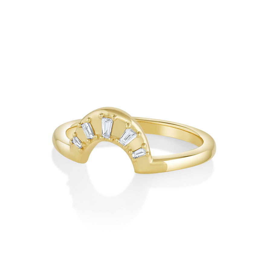 Marrow Fine Jewelry White Diamond Daphne Fan Band [Yellow Gold]