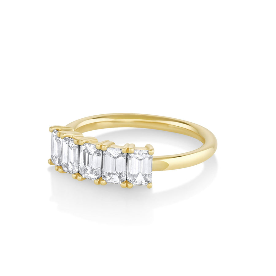 Marrow Fine Jewelry White Diamond Esmé Emerald Cut Band [Yellow Gold]