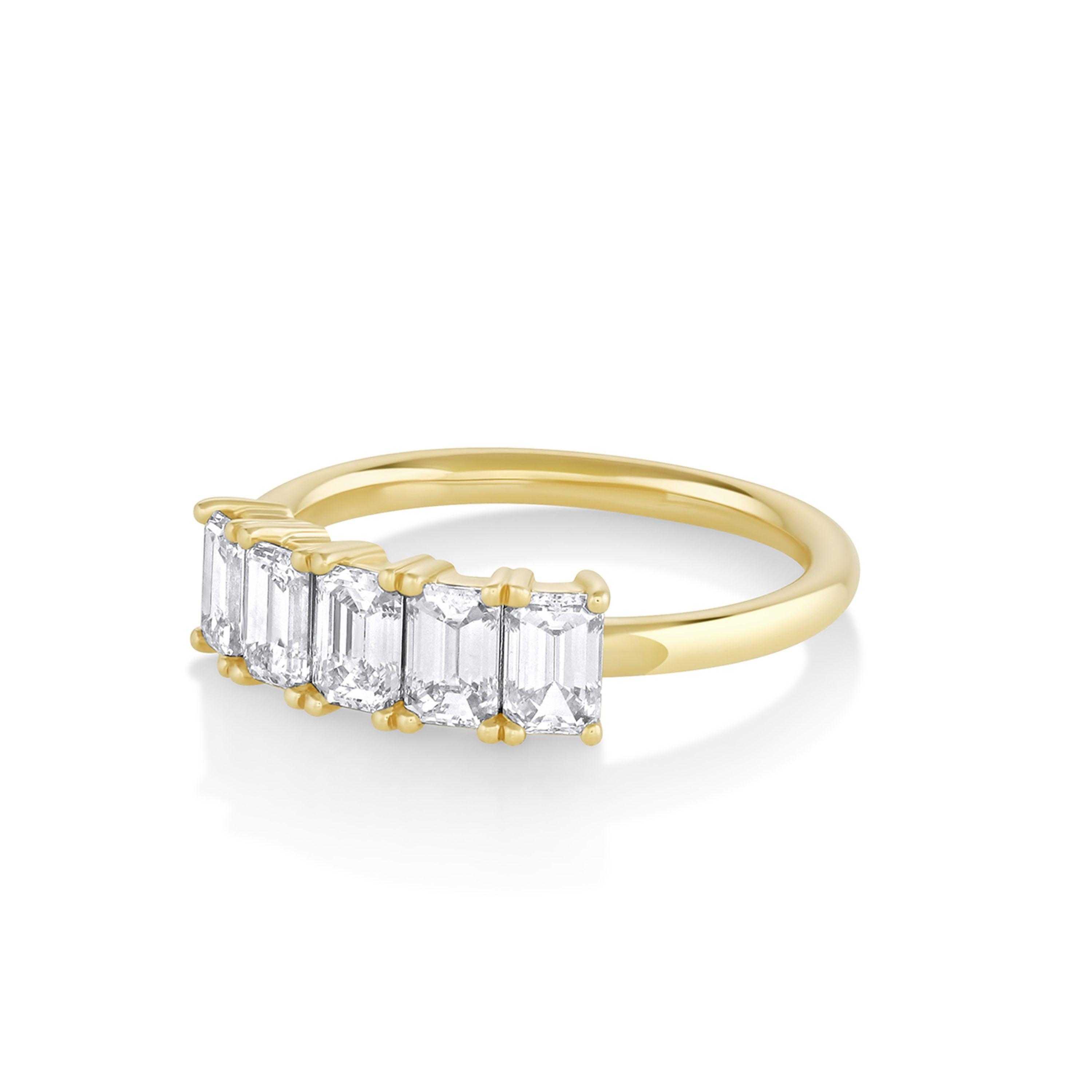 Marrow Fine Jewelry White Diamond Esmé Emerald Cut Band