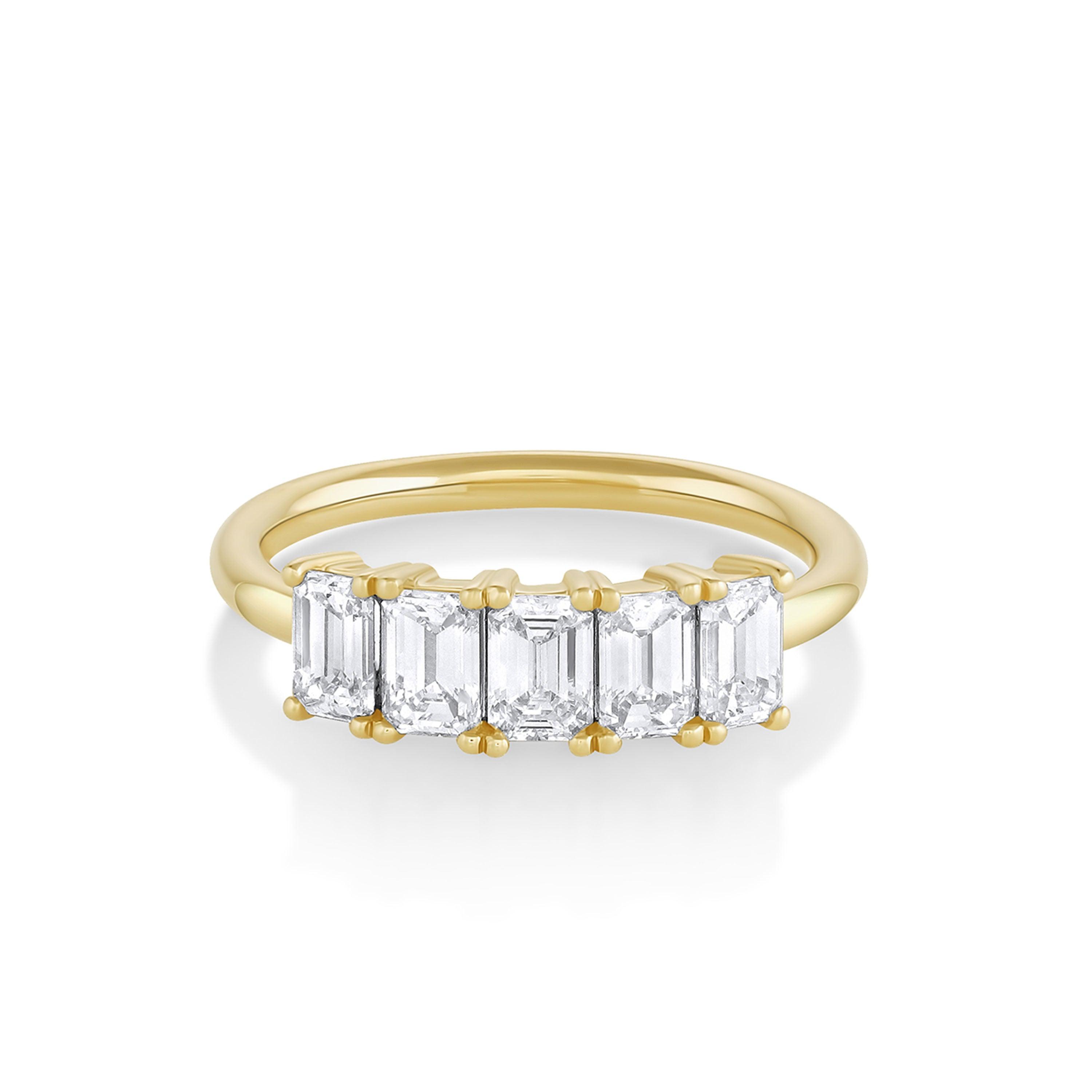 Marrow Fine Jewelry White Diamond Esmé Emerald Cut Band