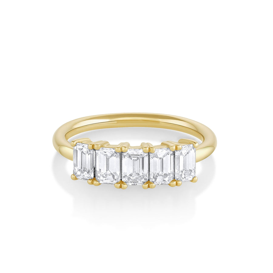 Marrow Fine Jewelry White Diamond Esmé Emerald Cut Band [Yellow Gold]