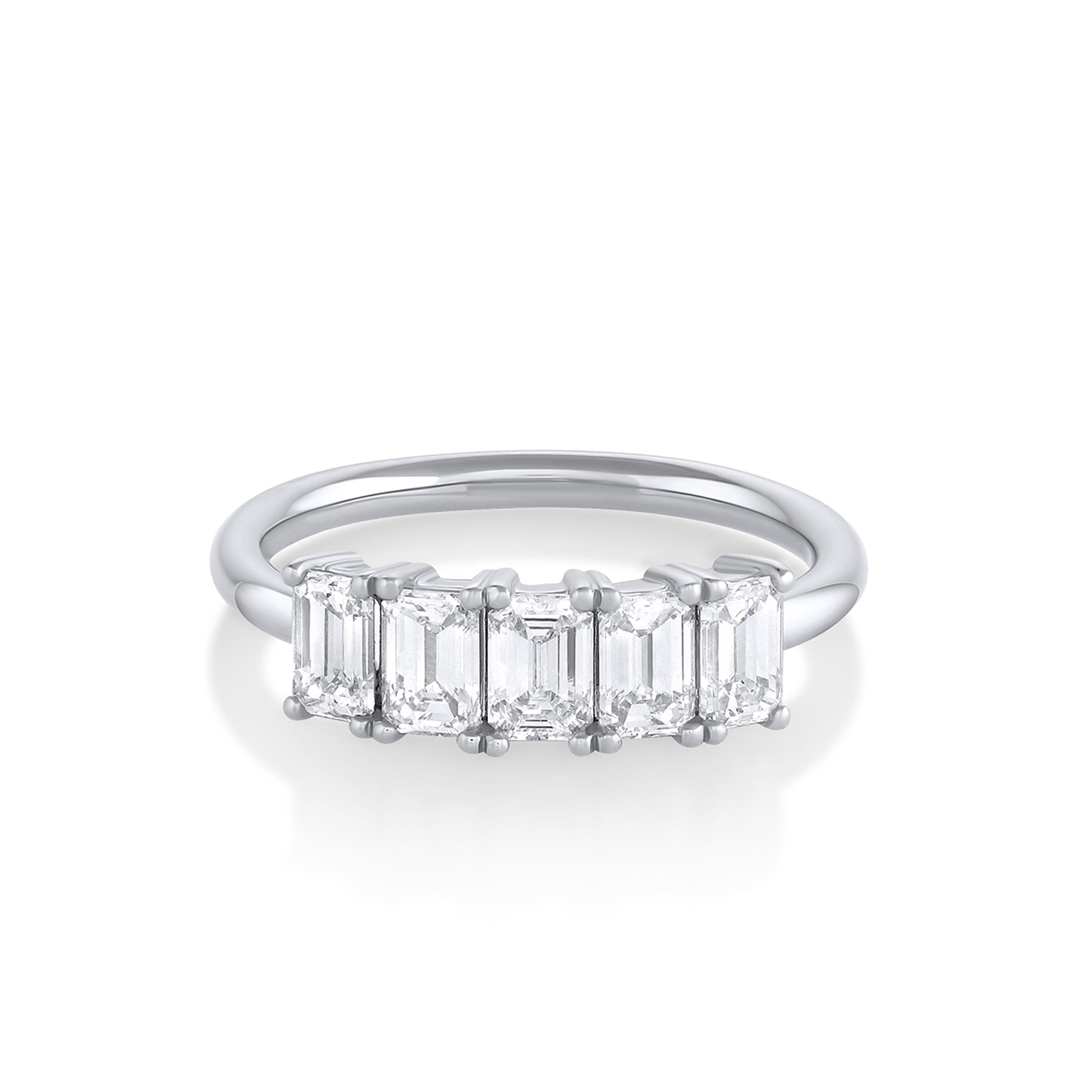 Marrow Fine Jewelry White Diamond Esmé Emerald Cut Band