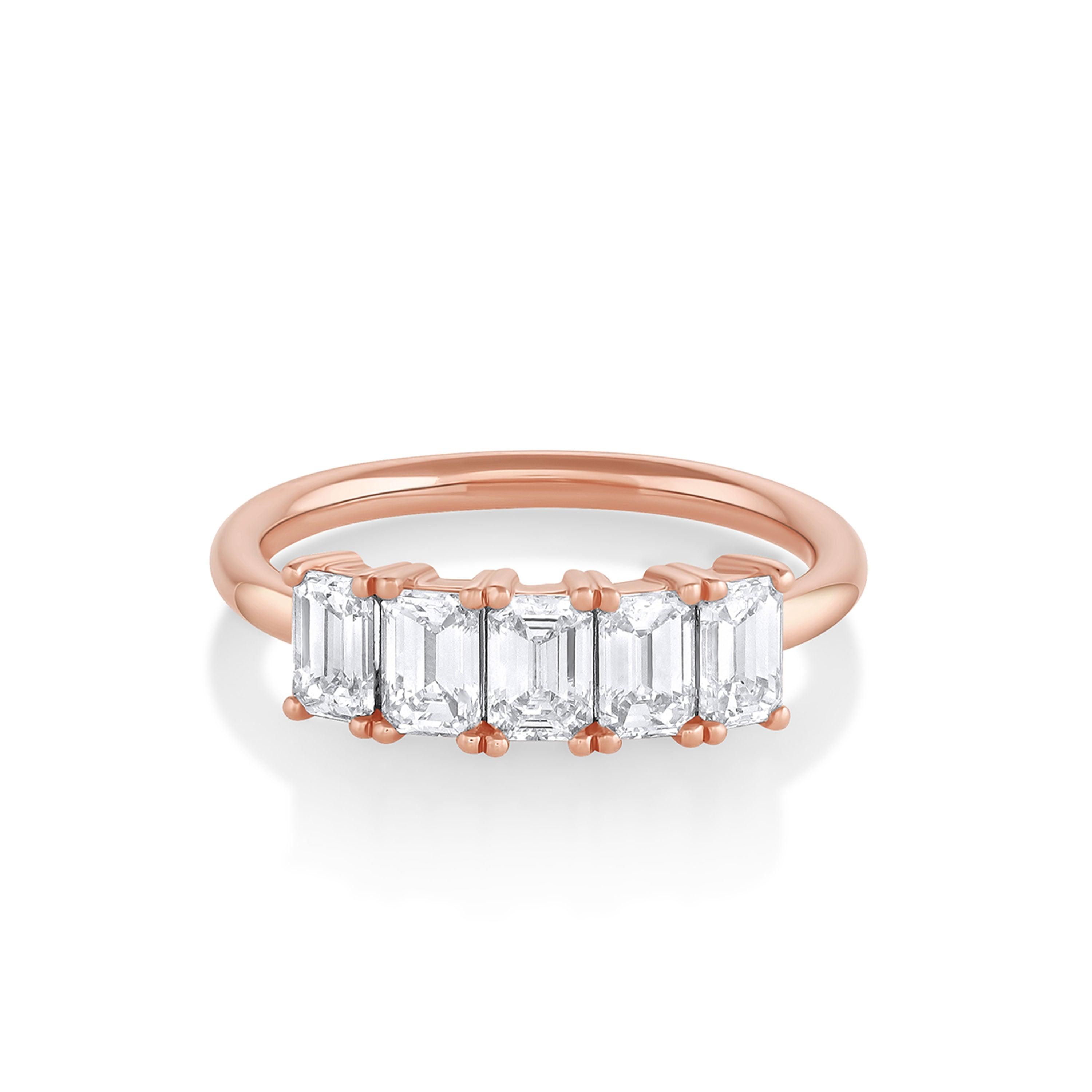 Marrow Fine Jewelry White Diamond Esmé Emerald Cut Band