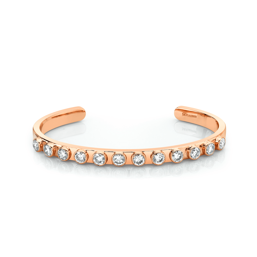 Marrow Fine Jewelry White Diamond Cuff Bracelet [Rose Gold]
