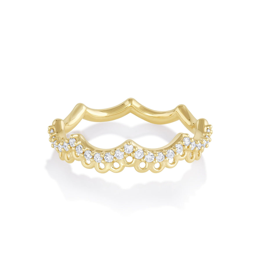 Marrow Fine Jewelry White Diamond Lyra Lace Band [Yellow Gold]