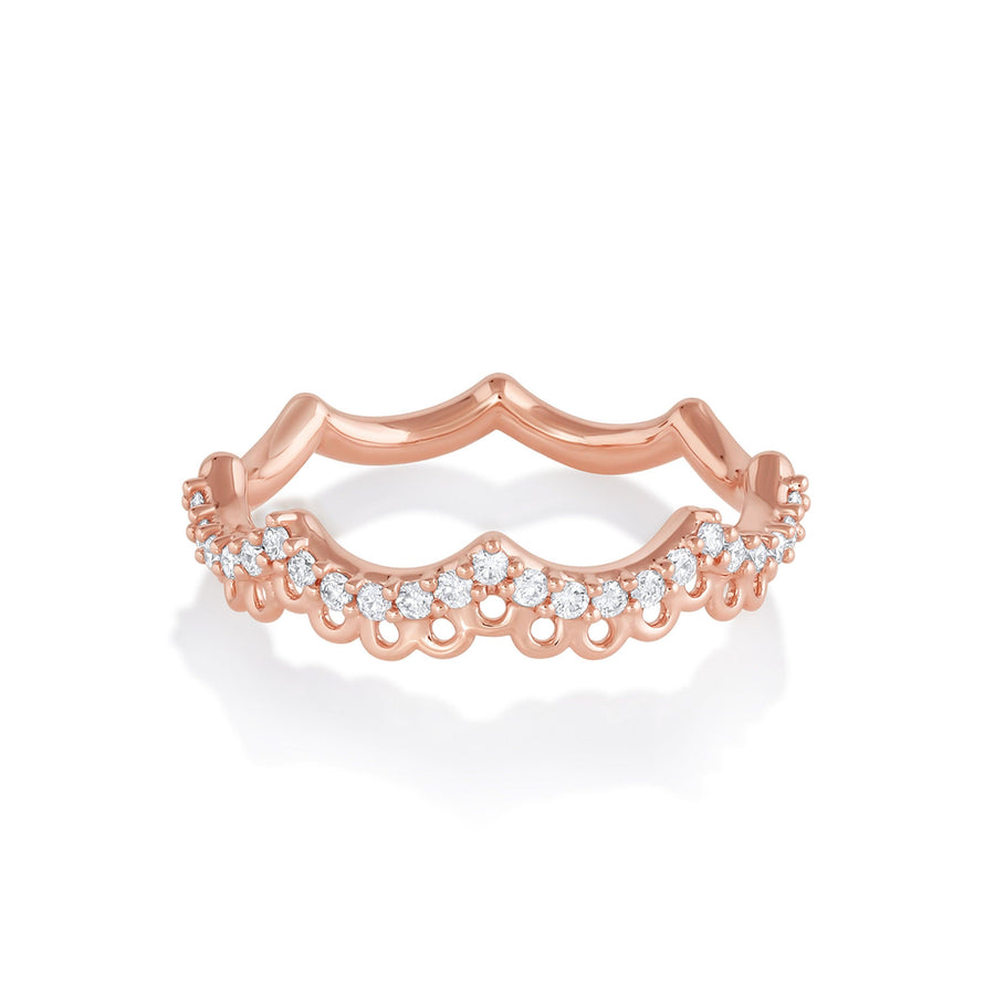 Marrow Fine Jewelry White Diamond Lyra Lace Band [Rose Gold]