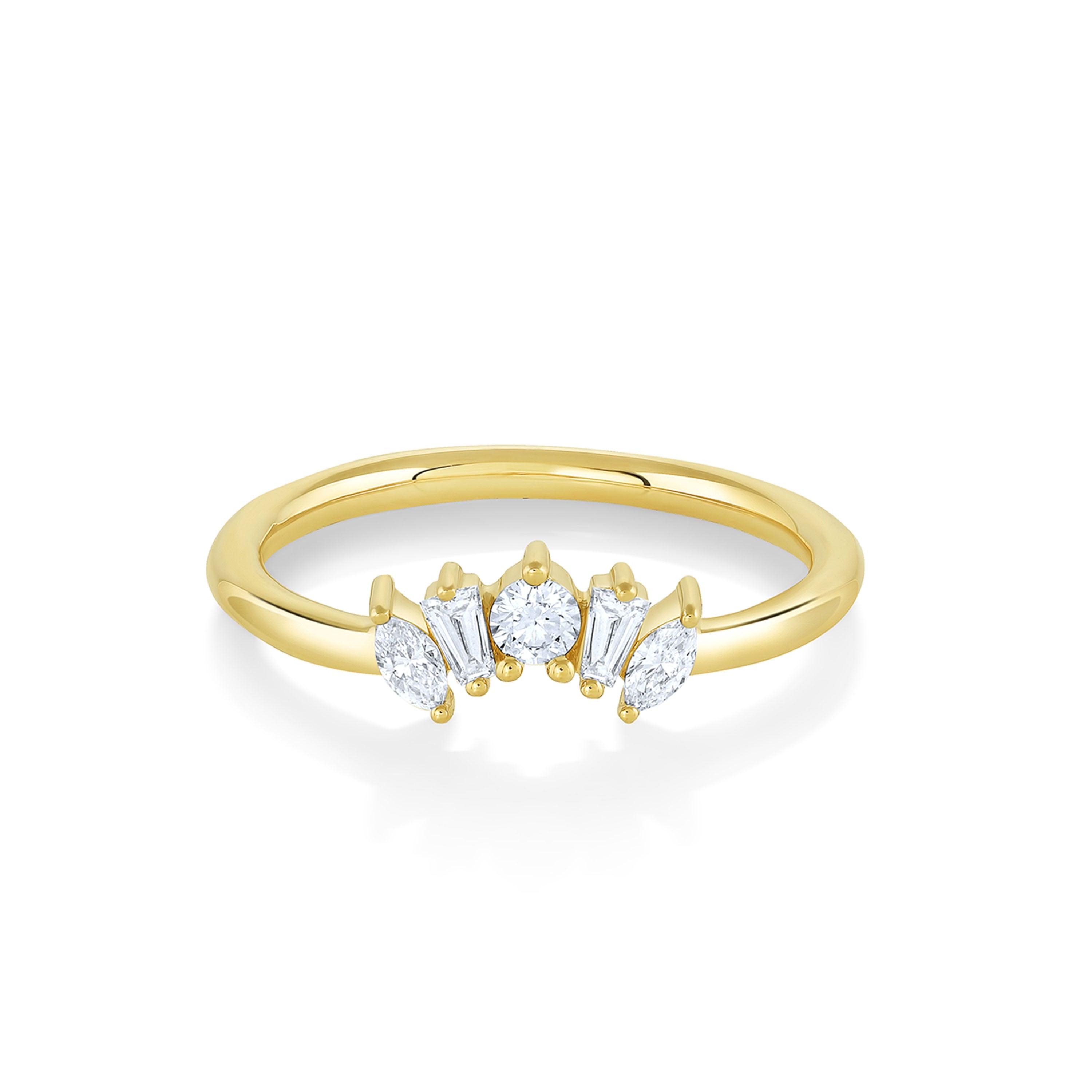 Marrow Fine Jewelry White Diamond Mini Courtney Mixed Shape Jacket