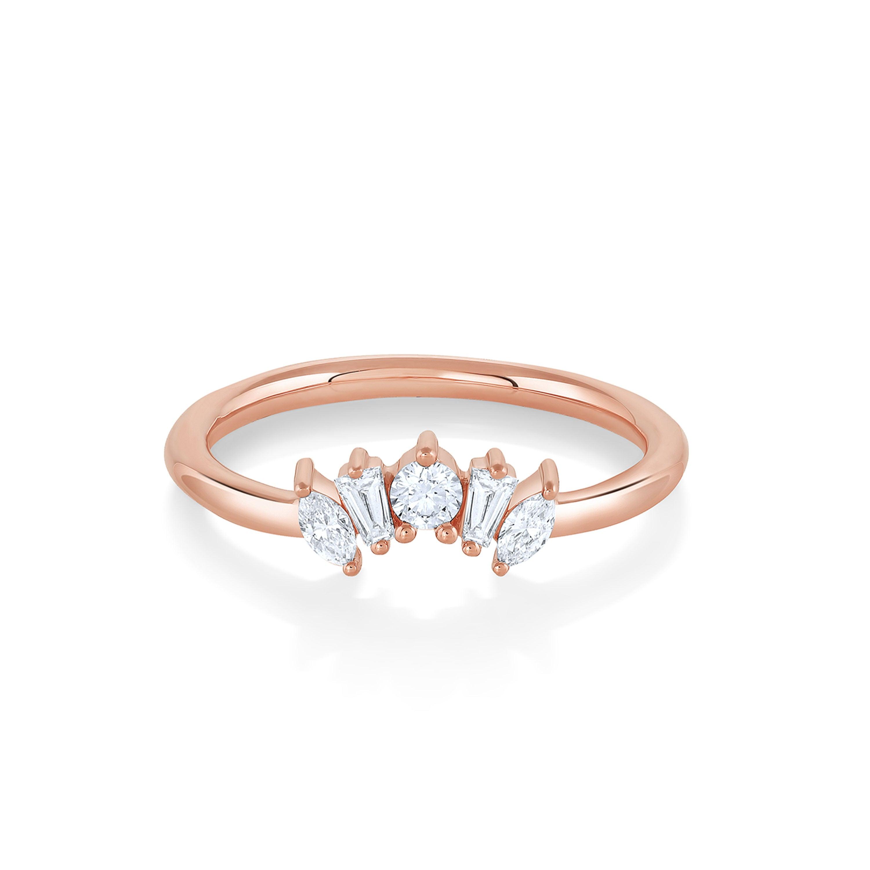 Marrow Fine Jewelry White Diamond Mini Courtney Mixed Shape Jacket