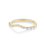 Marrow Fine Jewelry White Diamond Quinn Wave Band [Yellow Gold]