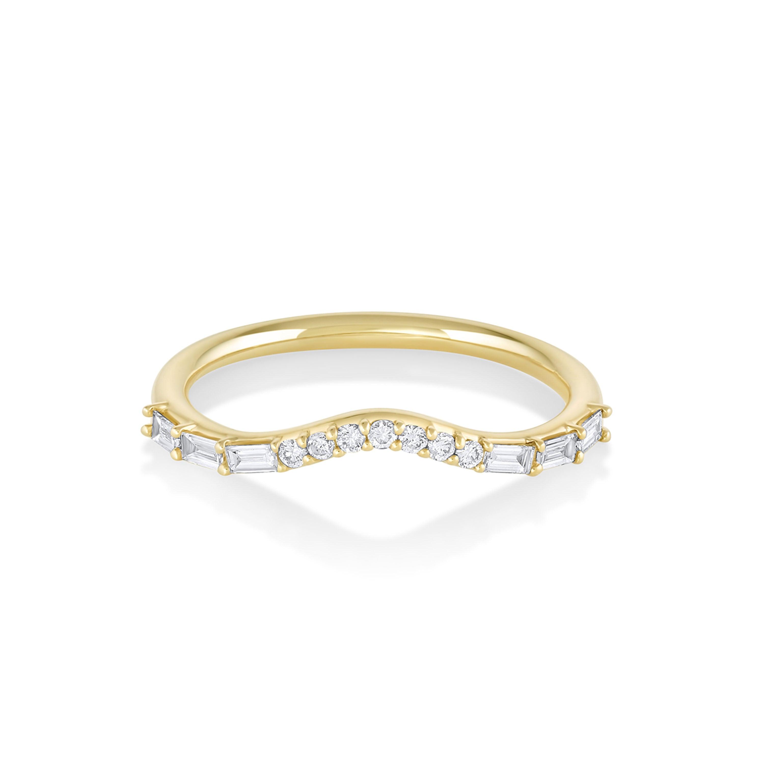 Marrow Fine Jewelry White Diamond Quinn Wave Band