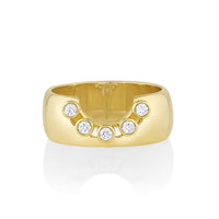 Marrow Fine Jewelry White Diamond Selene Cigar Band [Yellow Gold]