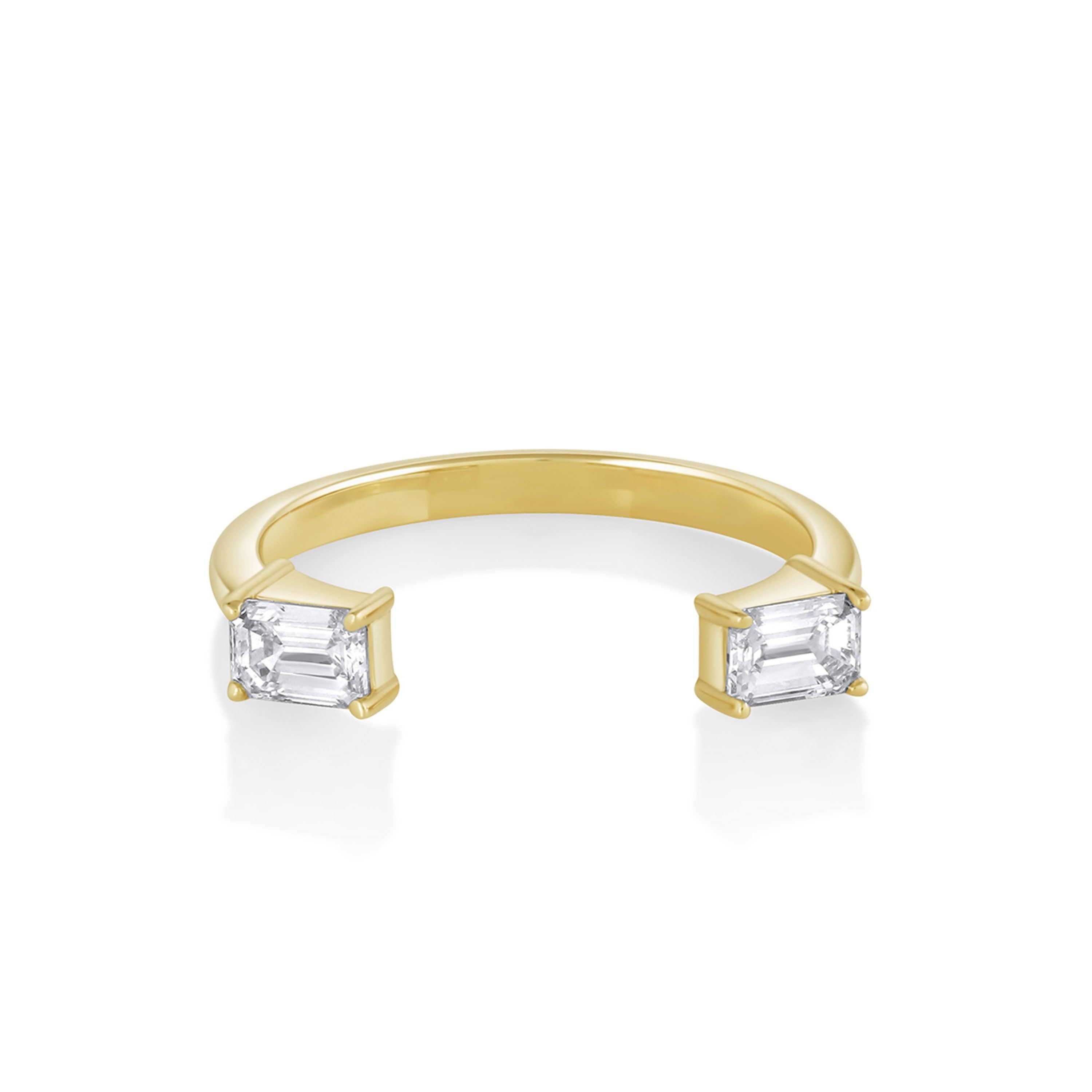 Marrow Fine Jewelry White Diamond Thea Open Shank Band