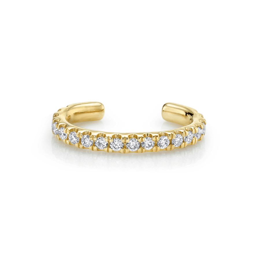 Marrow Fine Jewelry White Diamond Pavé Ear Cuff Earring Accessory [Yellow Gold]