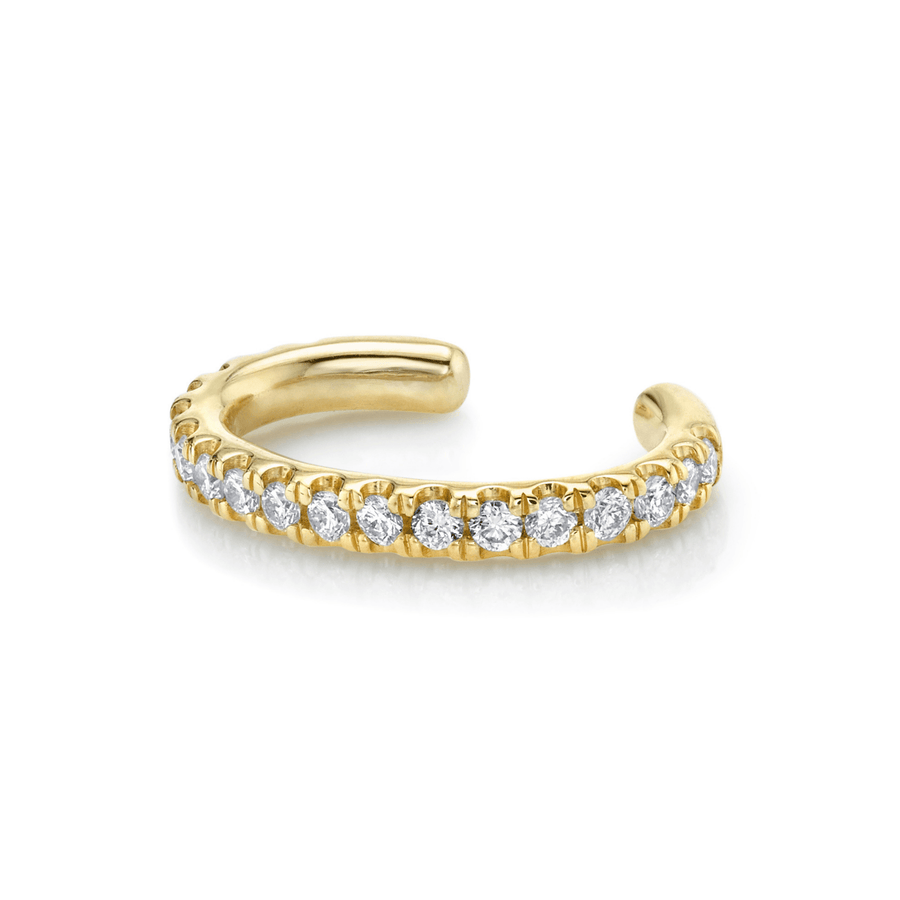 Marrow Fine Jewelry White Diamond Pavé Ear Cuff Earring Accessory [Yellow Gold]