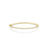 Marrow Fine Jewelry White Diamond Baguette Bangle [Yellow Gold]