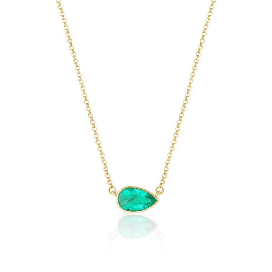1.87ct Emerald Pear Pendant