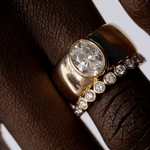 The Harlow Cigar Band Engagement Ring - Marrow Fine