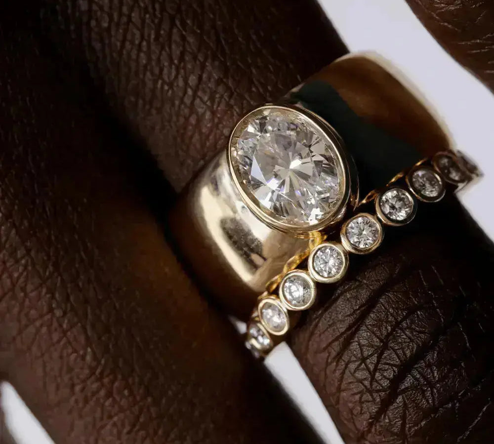 The Harlow Cigar Band Engagement Ring - Marrow Fine
