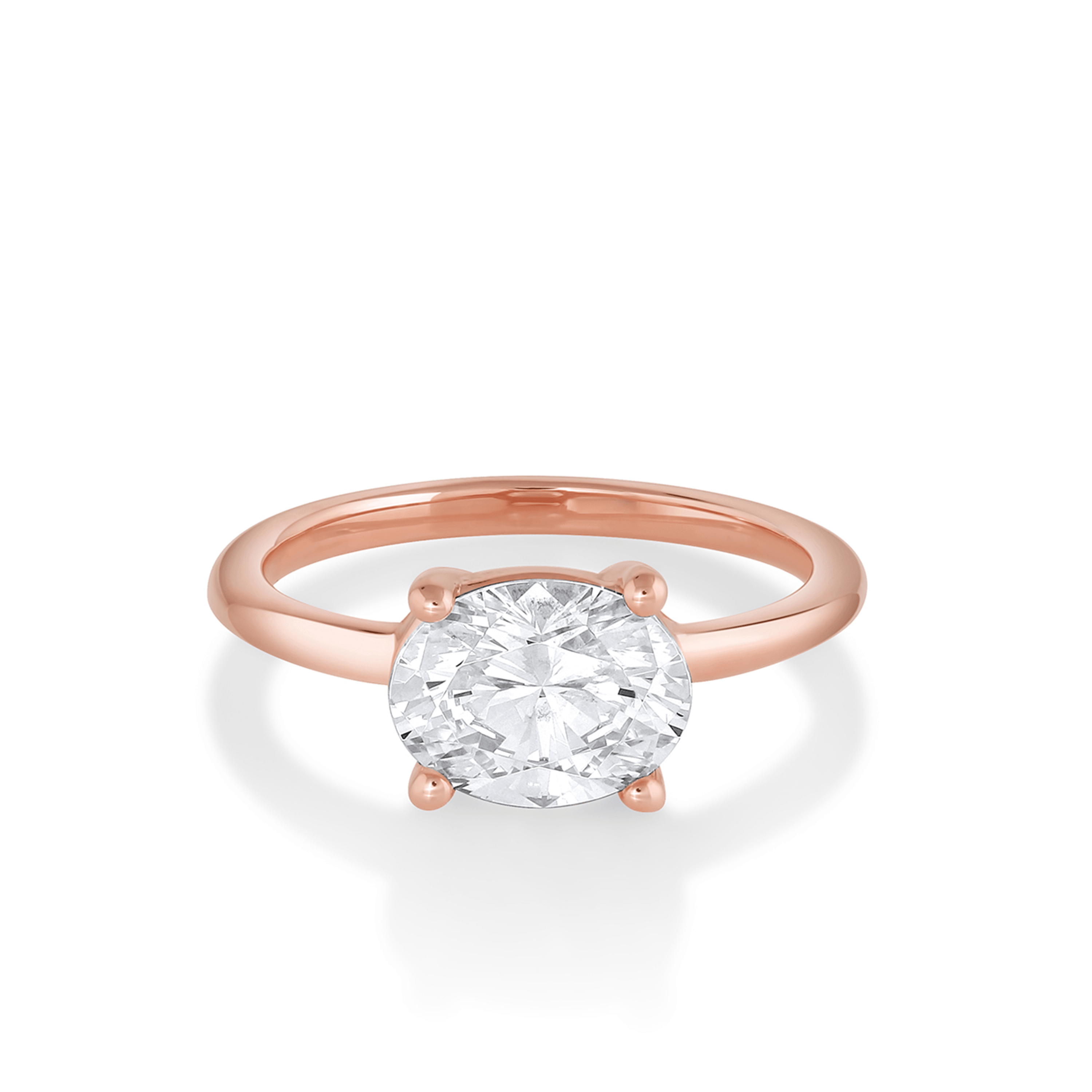 hazel white diamond ring