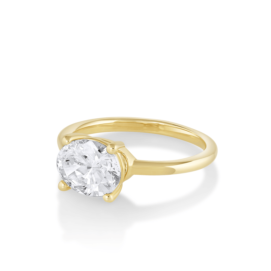 hazel white diamond ring [YELLOW GOLD]