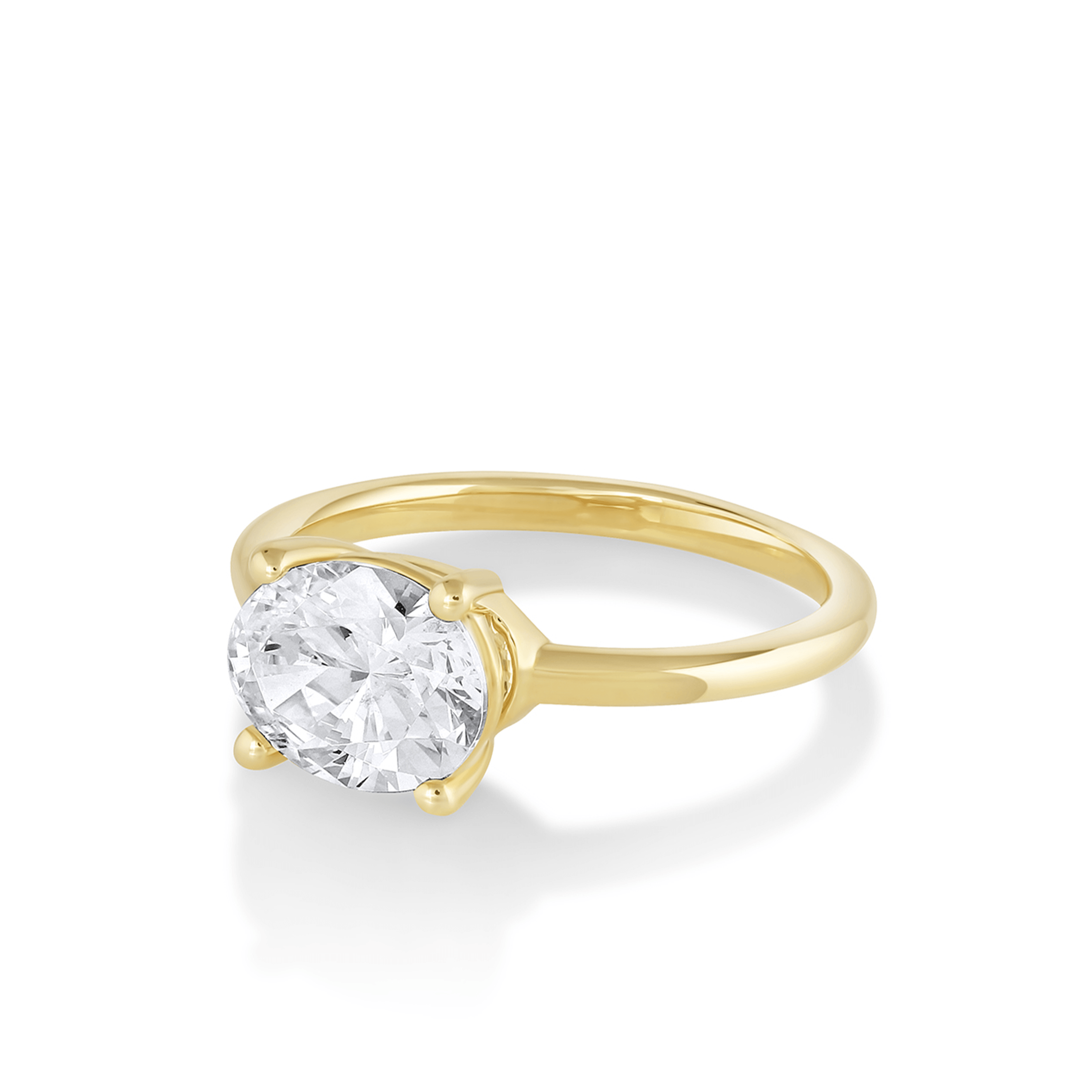 hazel white diamond ring