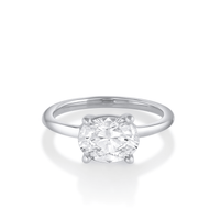 hazel white diamond ring [WHITE GOLD]