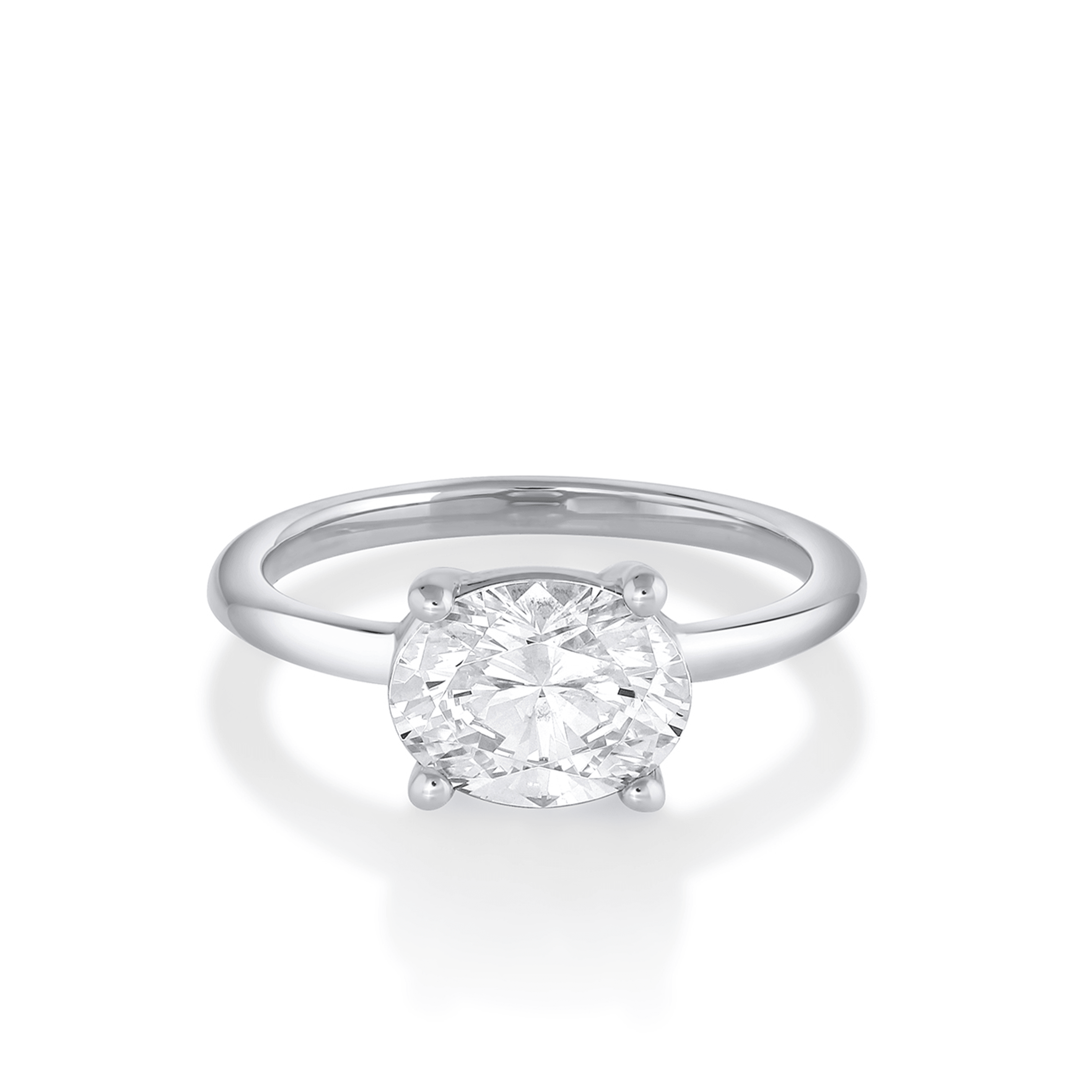 hazel white diamond ring