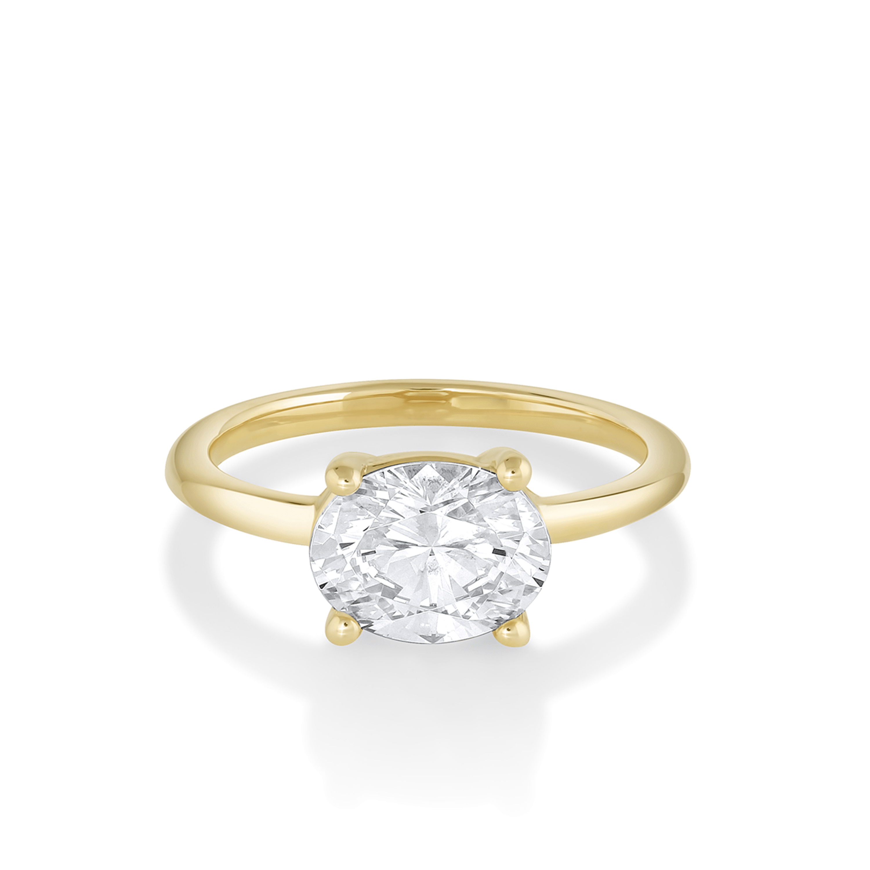 hazel white diamond ring