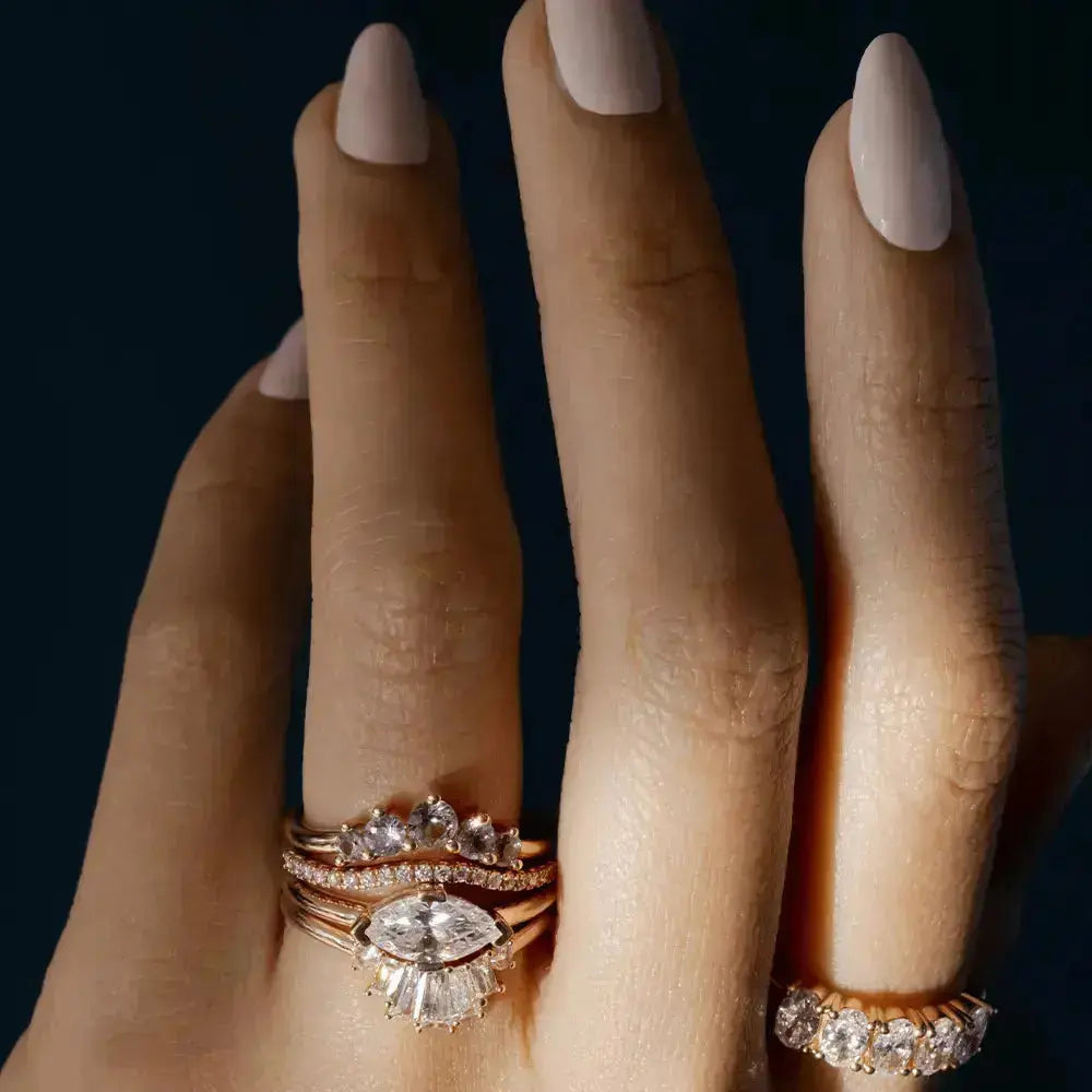 Marquise White Diamond Engagement Ring The Noelle Marrow Fine