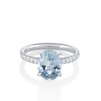 3.39ct Light Blue Sapphire Francesca Ring