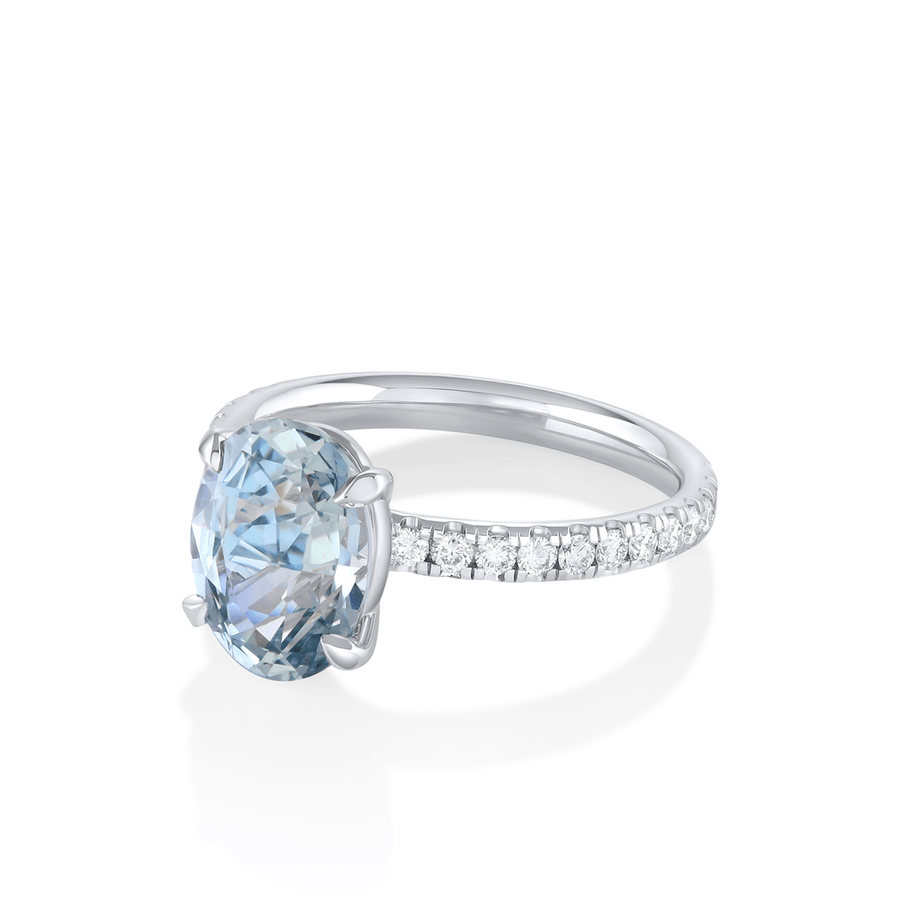 3.39ct Light Blue Sapphire Francesca Ring