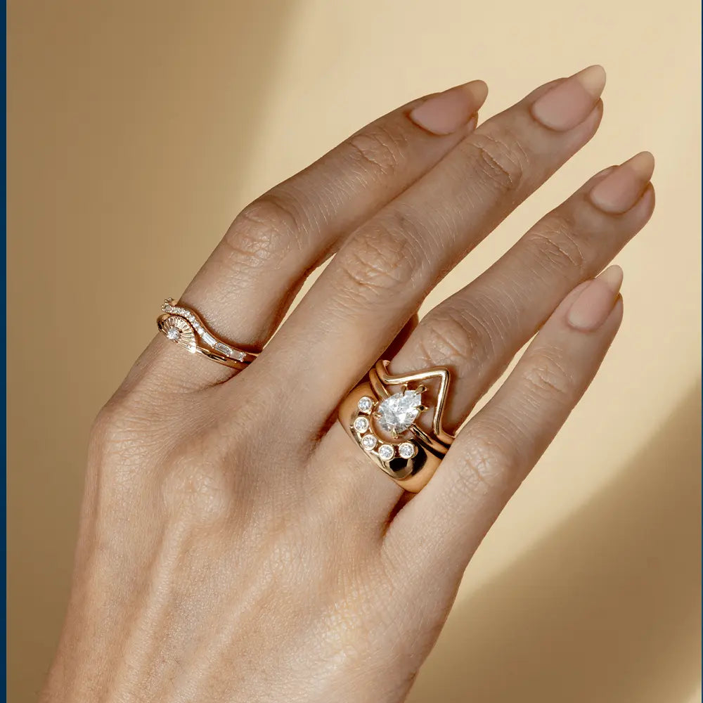 The Arielle Pear Solitaire Engagement Ring Marrow Fine