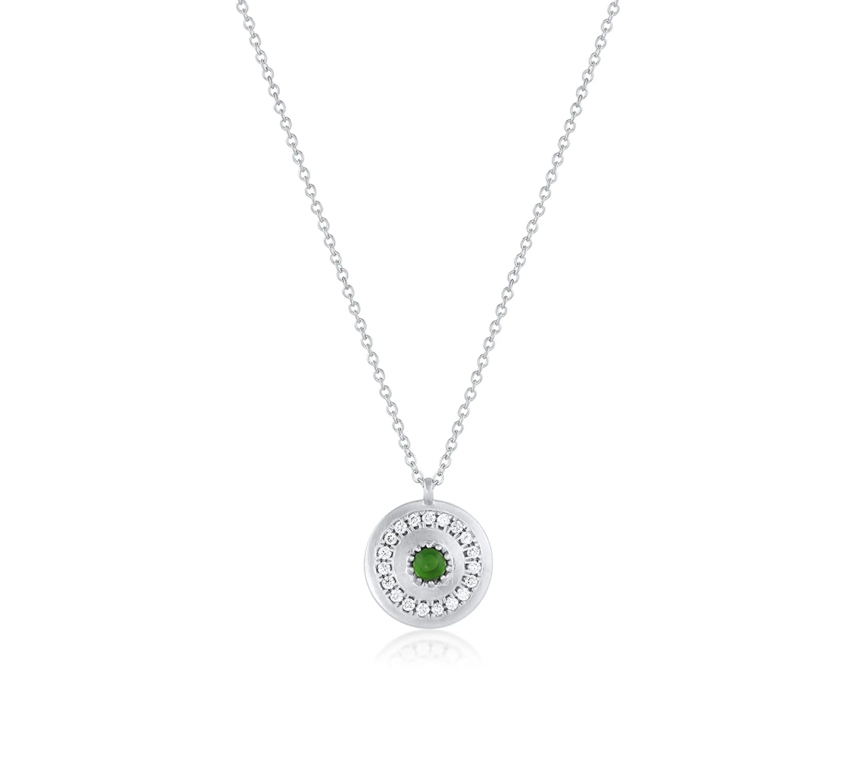 .15ct Diopside & White Diamond La Femme Amulet [white gold]