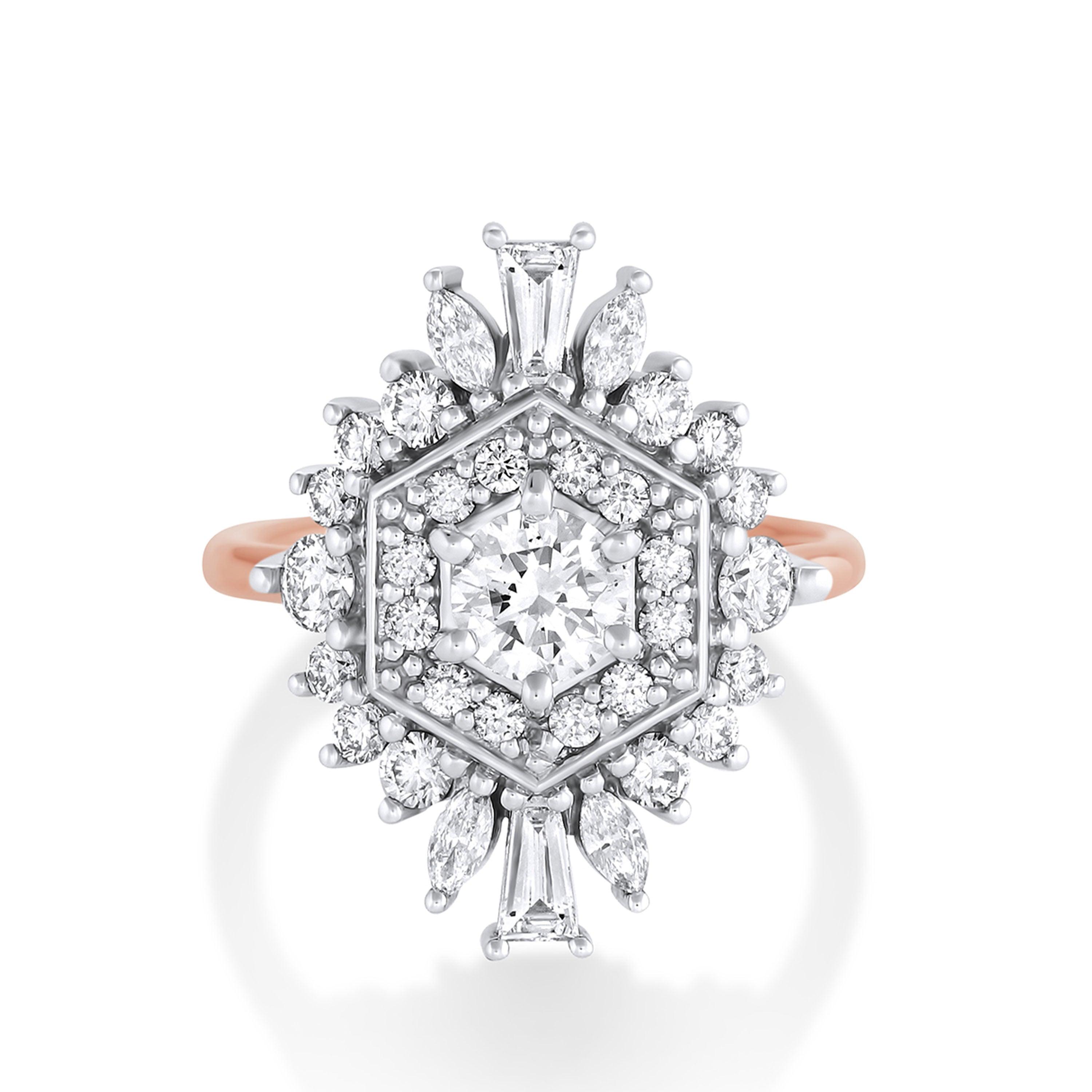 Marrow Fine Jewelry Two-Tone White Diamond Stella Ring